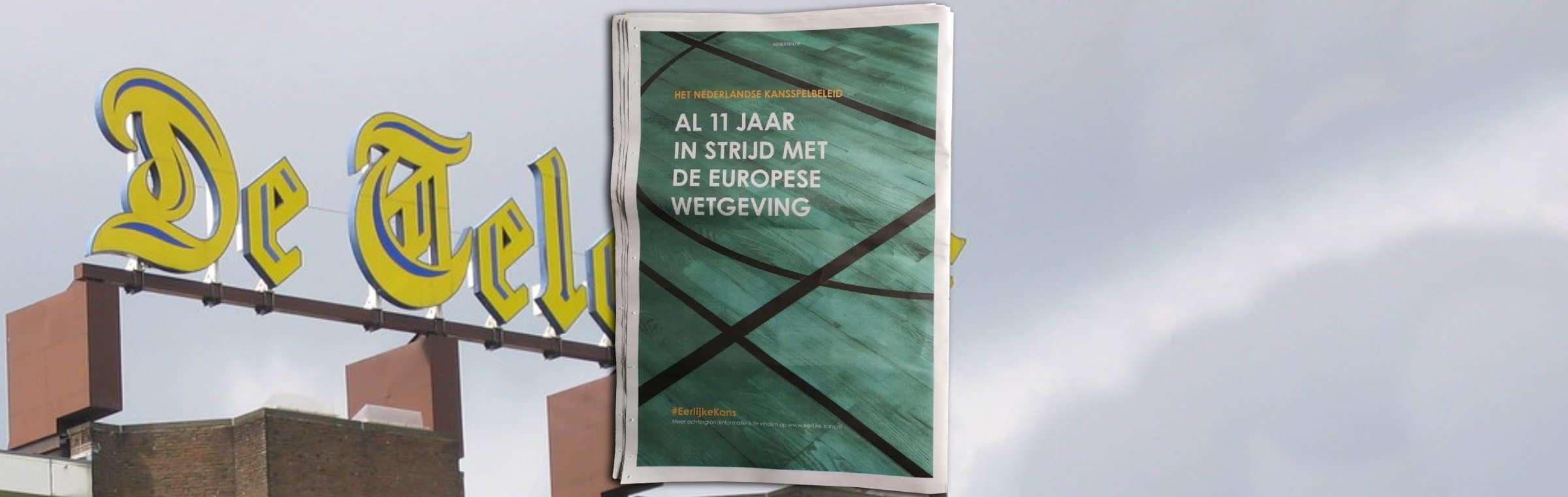 Betsson plaatst advertentie in De Telegraaf (bron OCB)