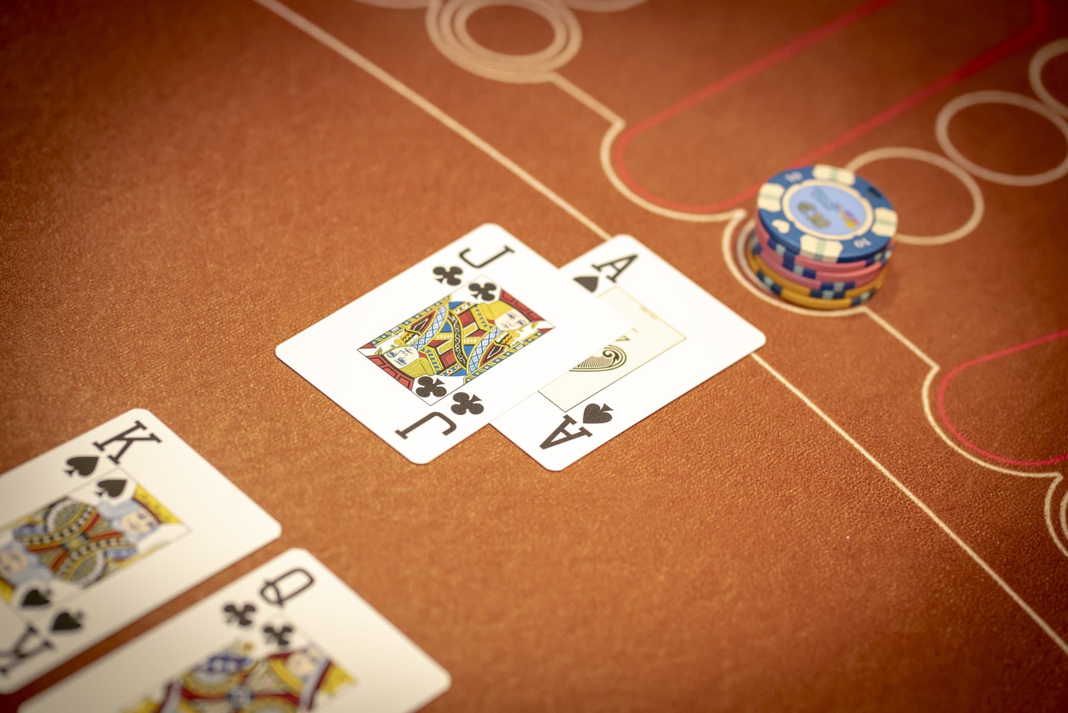 Holland Casino Blackjack AJ 21 tegen 20 KQ