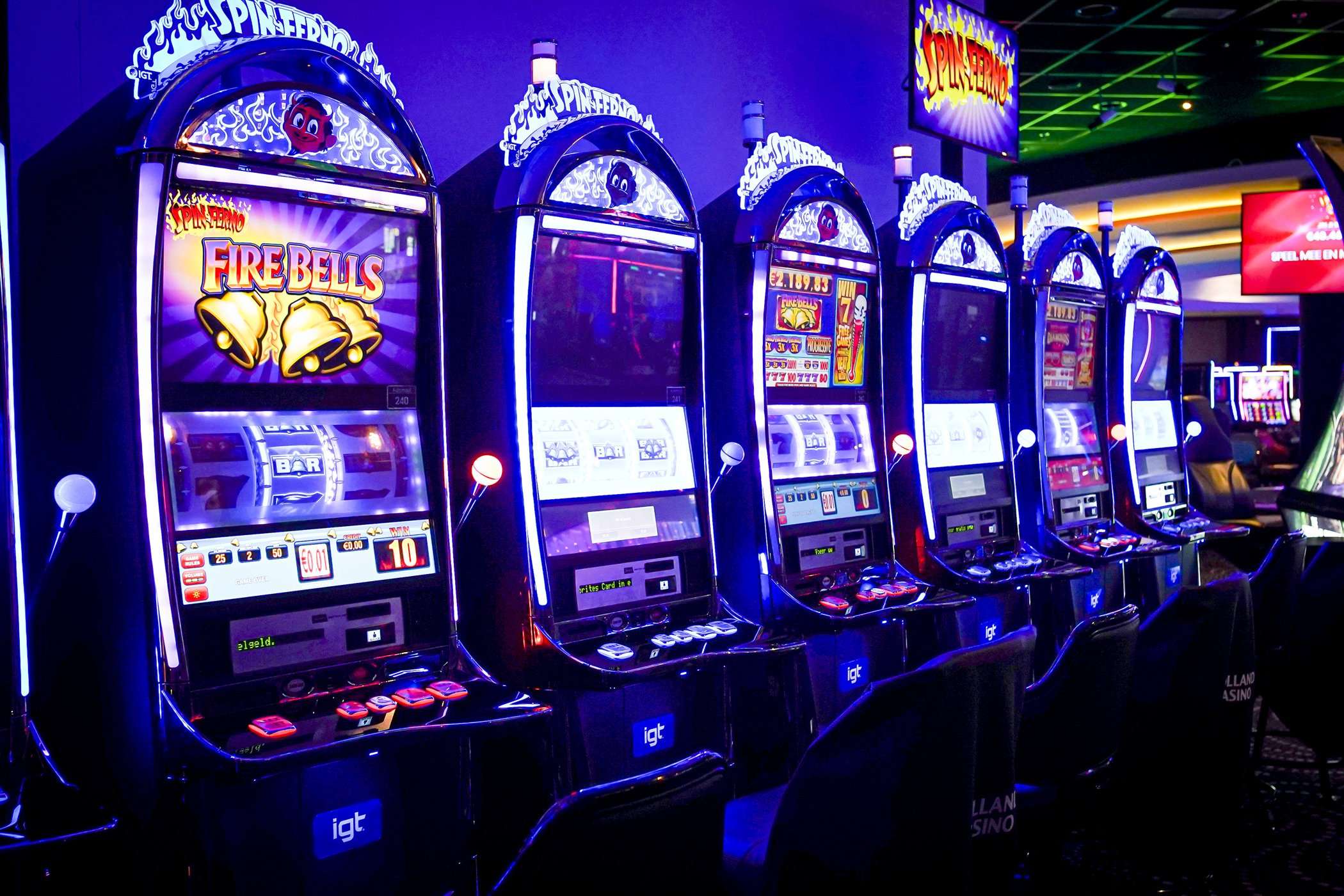 Holland Casino slots, speelautomaat, gokkast, slotmachine, Fire Bells, one-armed bandits