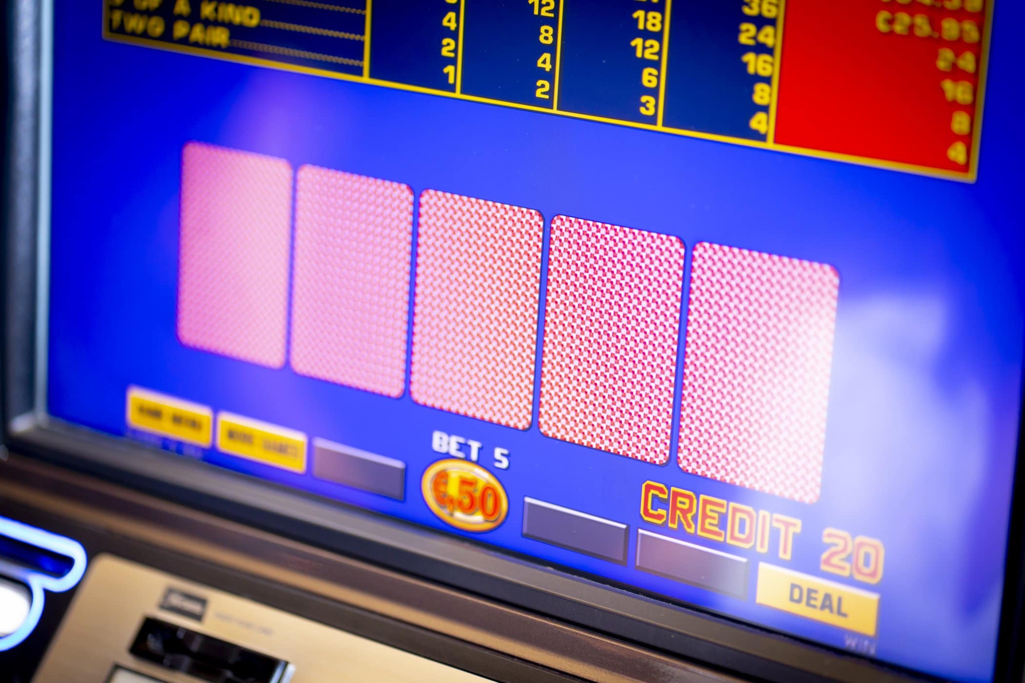 Holland Casino videopoker video poker speelautomaat speelautomaten gokkasten slot slots held hold bet credit leeg scherm