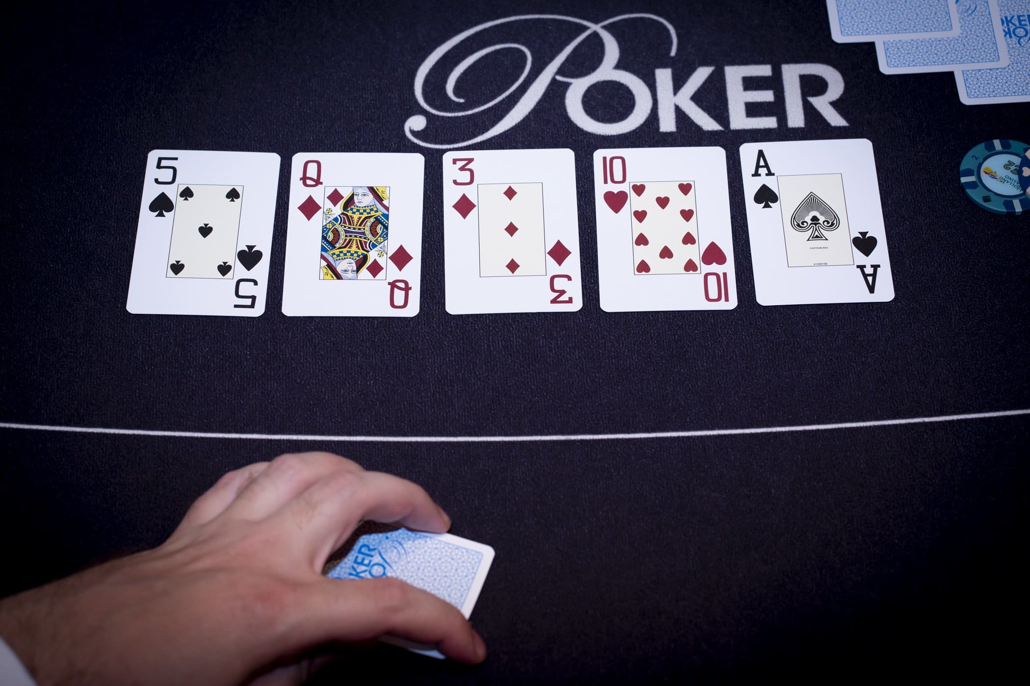 Holland Casino poker A 10 3 Q 5 board