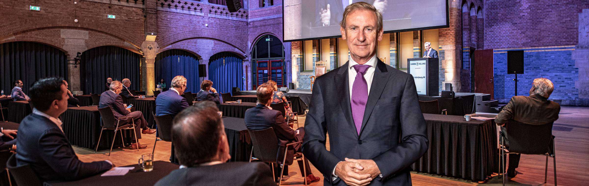 René Jansen tijdens de Gaming in Holland 2020 conferentie