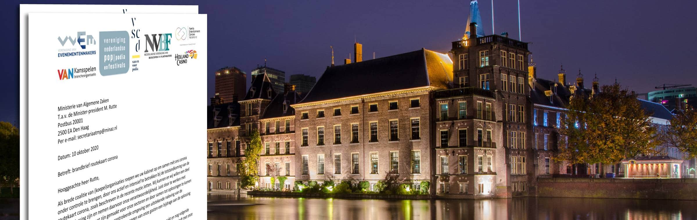 Holland Casino en VAN sturen Rutte brandbrief aangaande samenstellen corona-routekaart