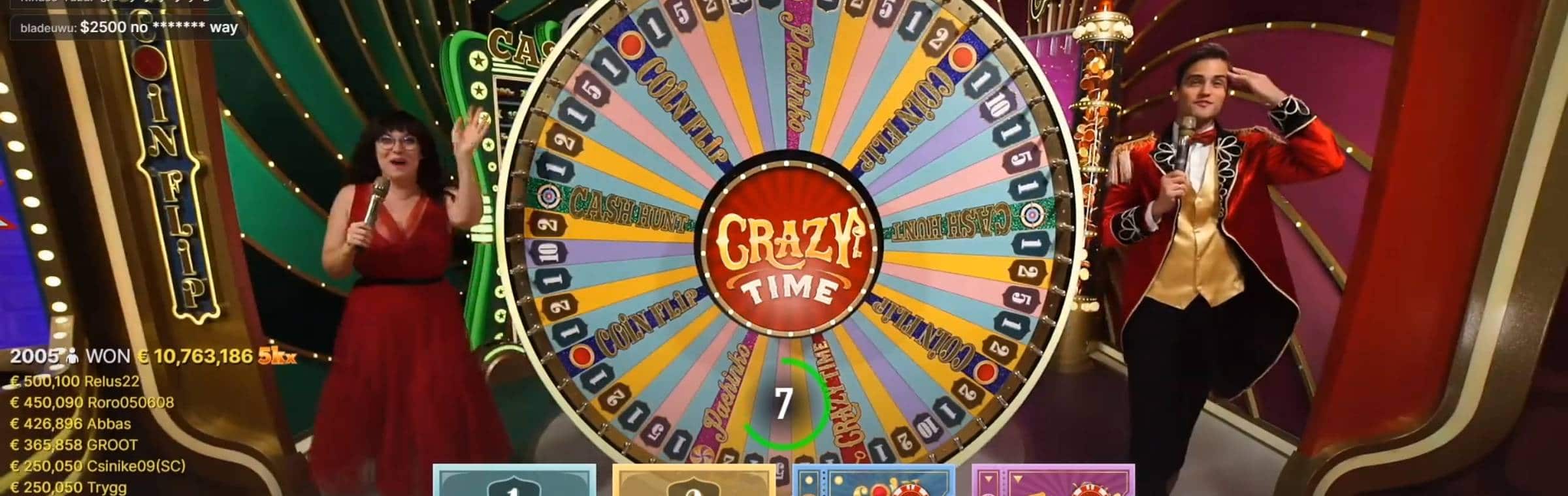 Evolution Gaming keert recordbedrag ($12,5 miljoen) uit in Crazy Time