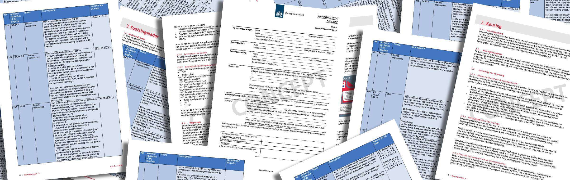 Ksa publiceert Keuringsschema Spelsysteem