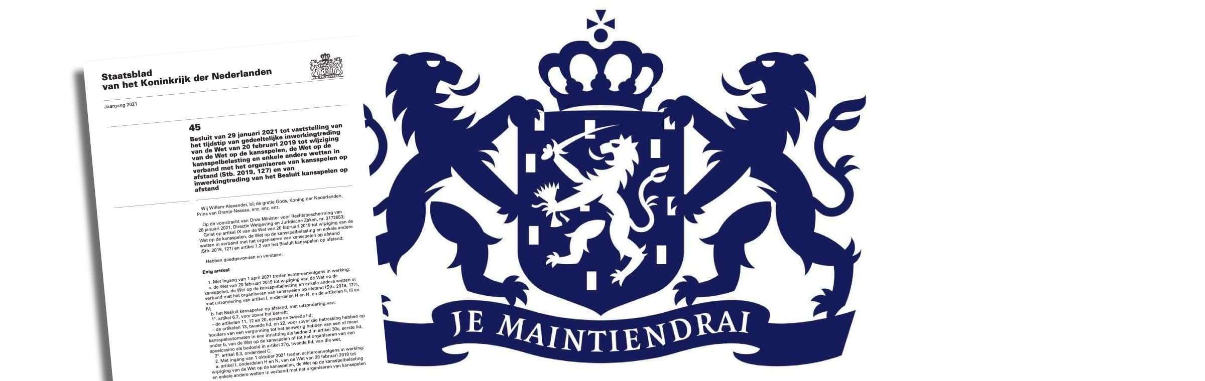Wet Kansspelen op afstand definitief op 1 april in werking