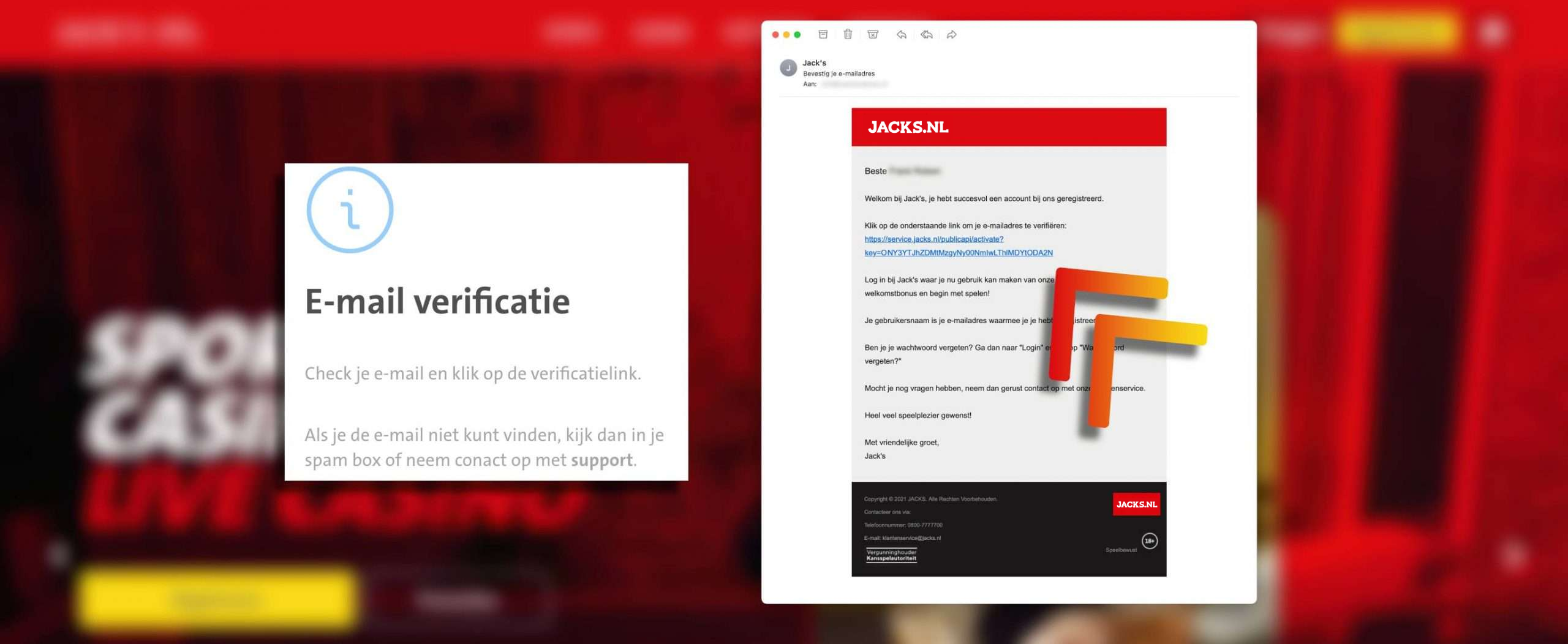 jacks review email verificatie