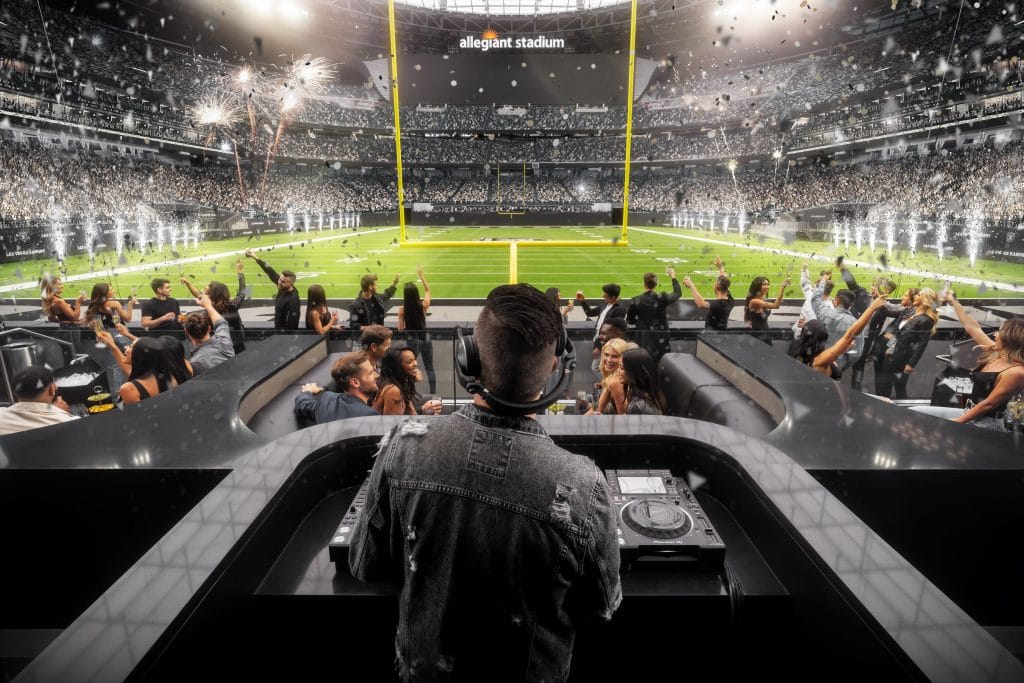 Wynn club in Raiders stadion - mondkapje niet verplicht