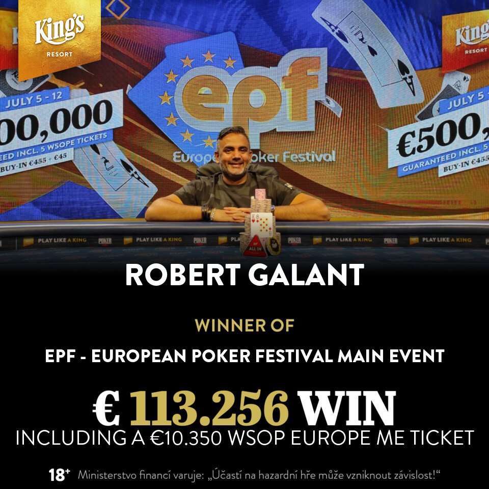 Robert Galant EPF European Poker Festival