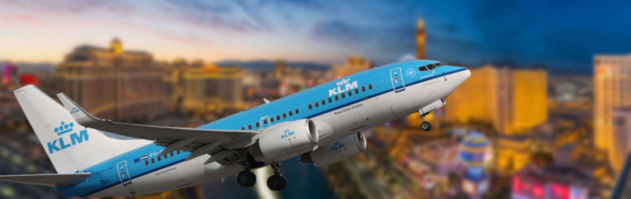 KLM vlucht Las Vegas vliegtuig inreisverbod Biden Amerika Verenigde Staten