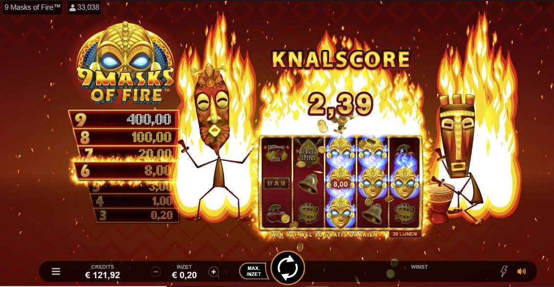 9 masks of fire gokkast review