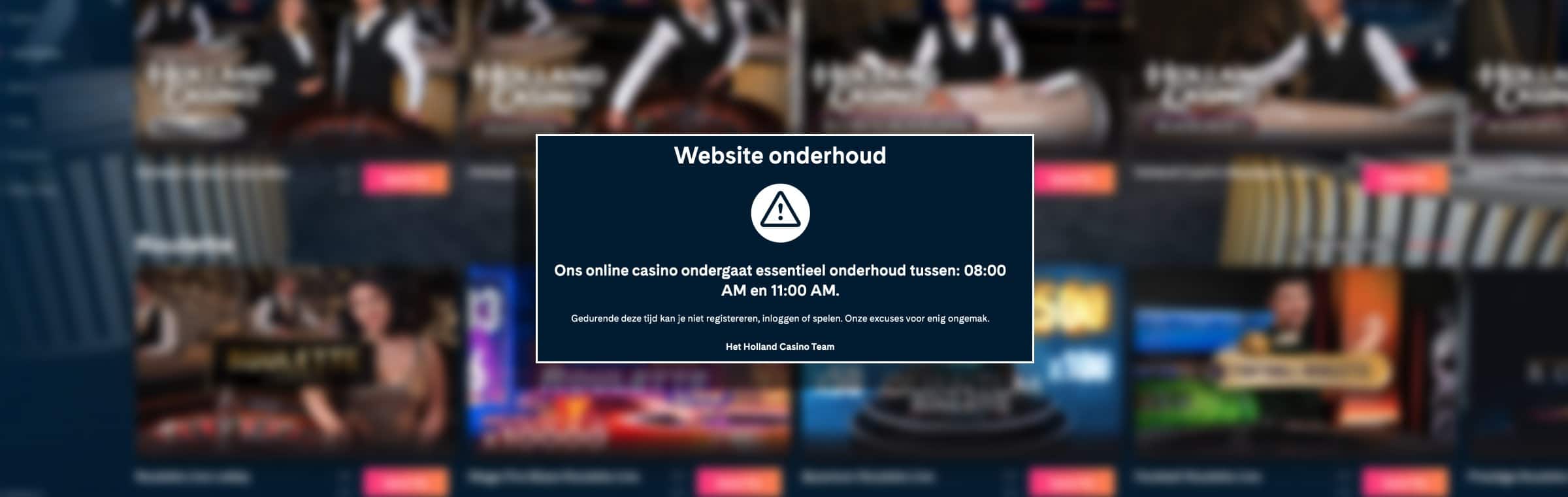 Holland Casino offline essentieel onderhoud