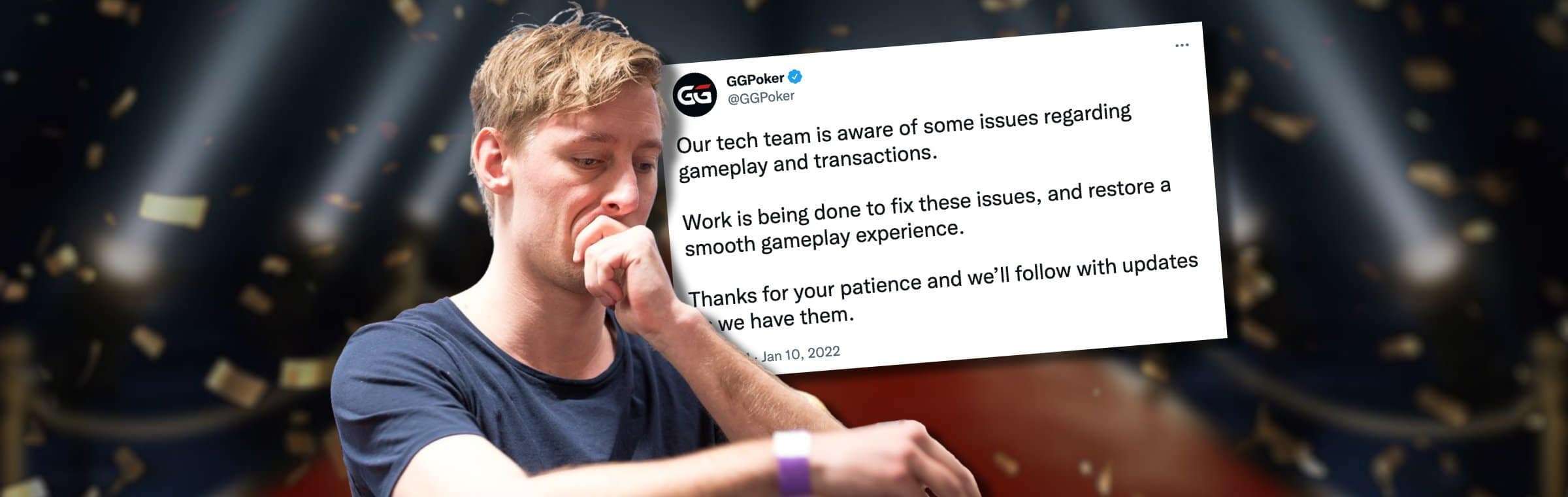 Jans Arends GGPoker technische problemen