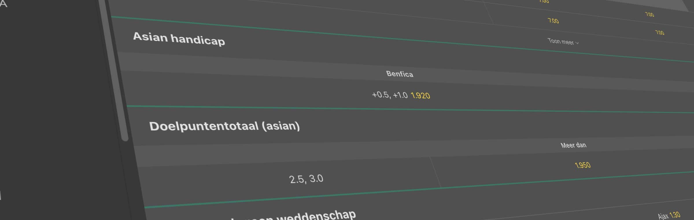 Wedden met asian handicap