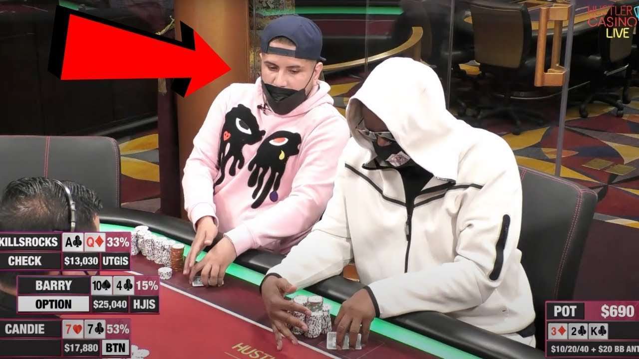 Pokerspeler speelt vals op stream bij Hustler Casino