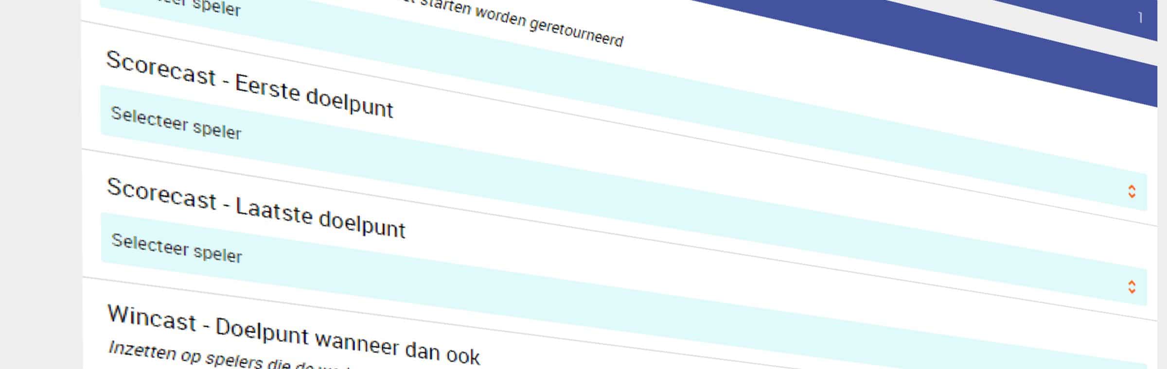 Wedden op scorecast wincast