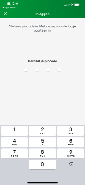 TOTO Live Casino App pincode instellen