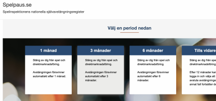 Spelpaus Spelinspetionen Zweden