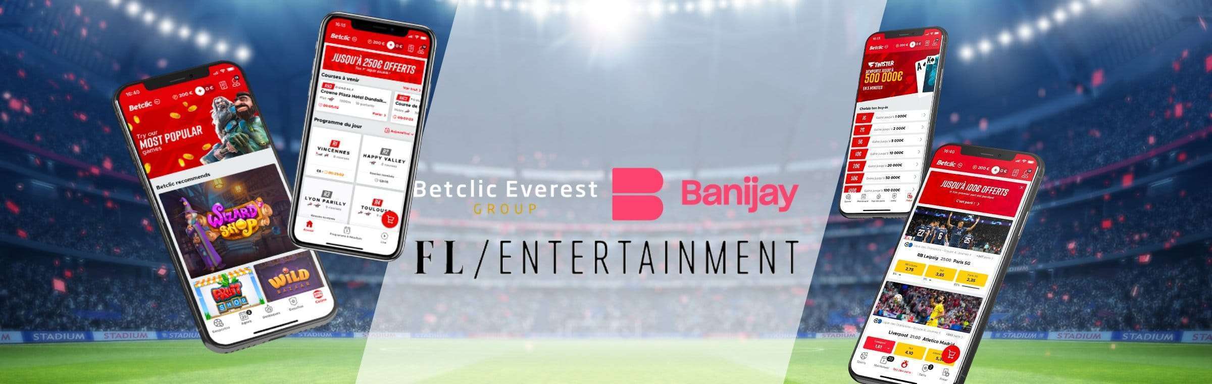 BetClic Everest Group Banijay FT Entertainment fusie
