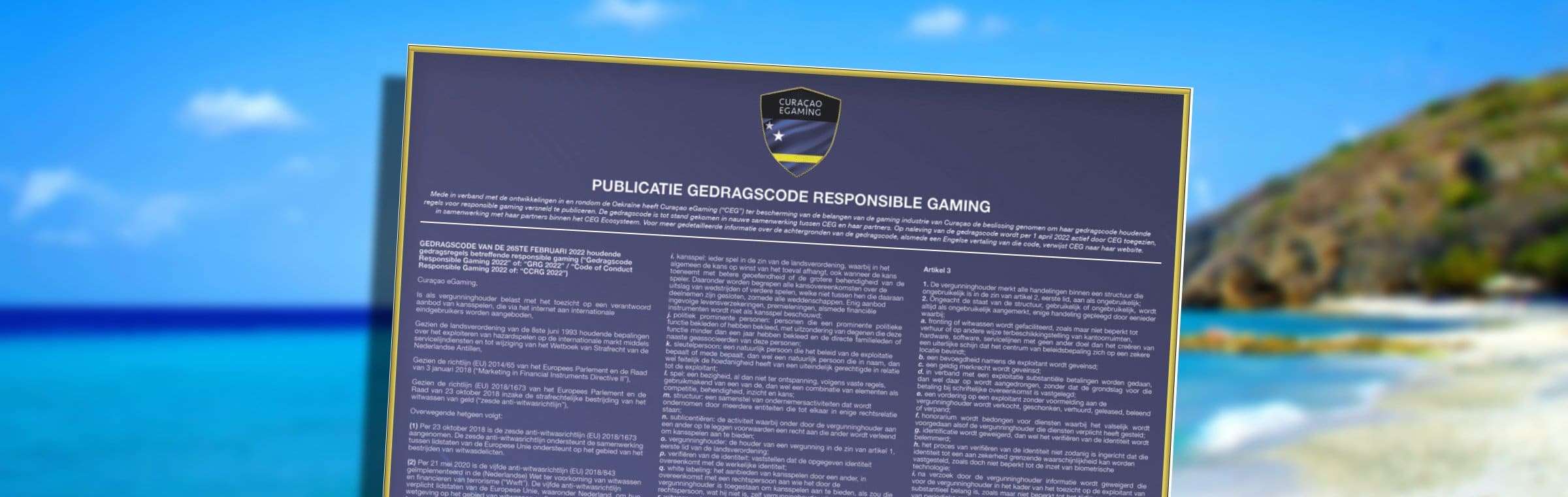 gedragscode curacao egaming responsible gaming