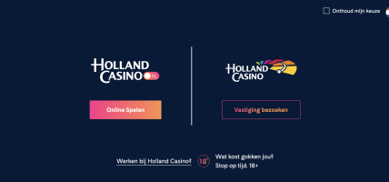 Holland Casino Online splashsscreen keuze