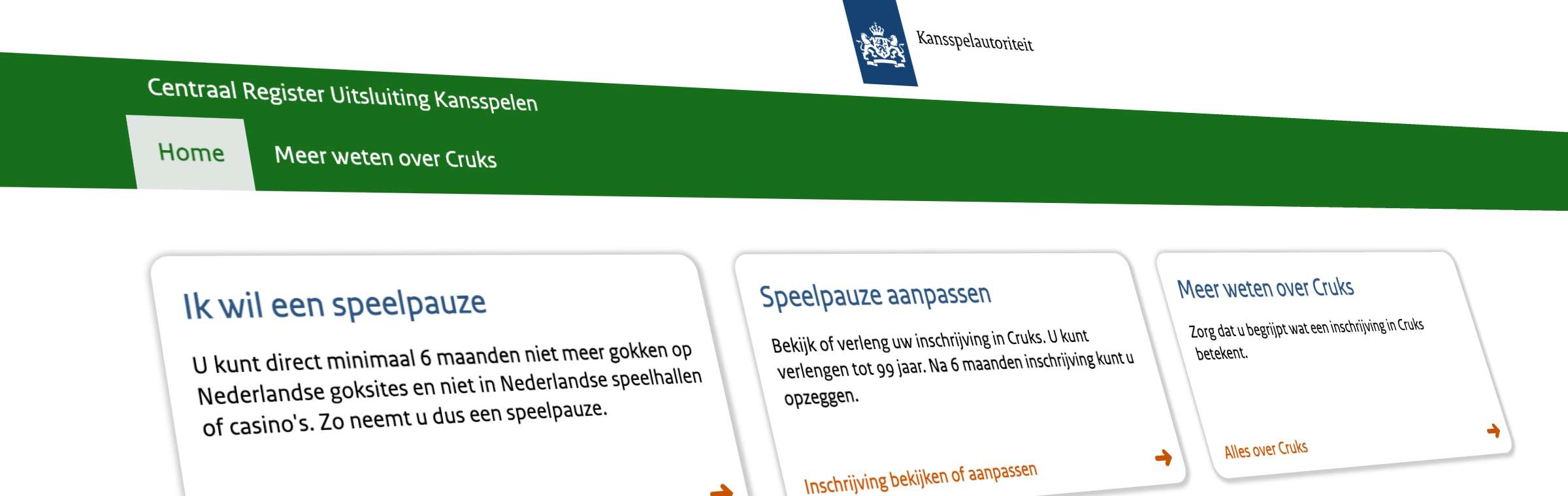 Centraal register uitsluiting kansspelen Cruks registraties