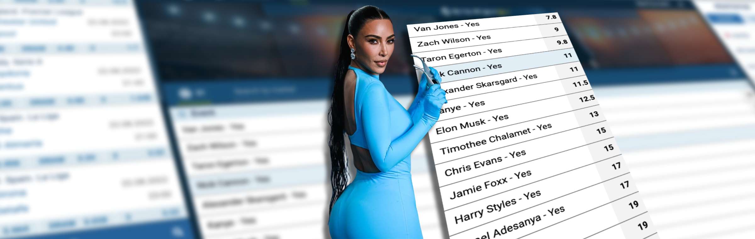 Kardashian vriend bookmakers
