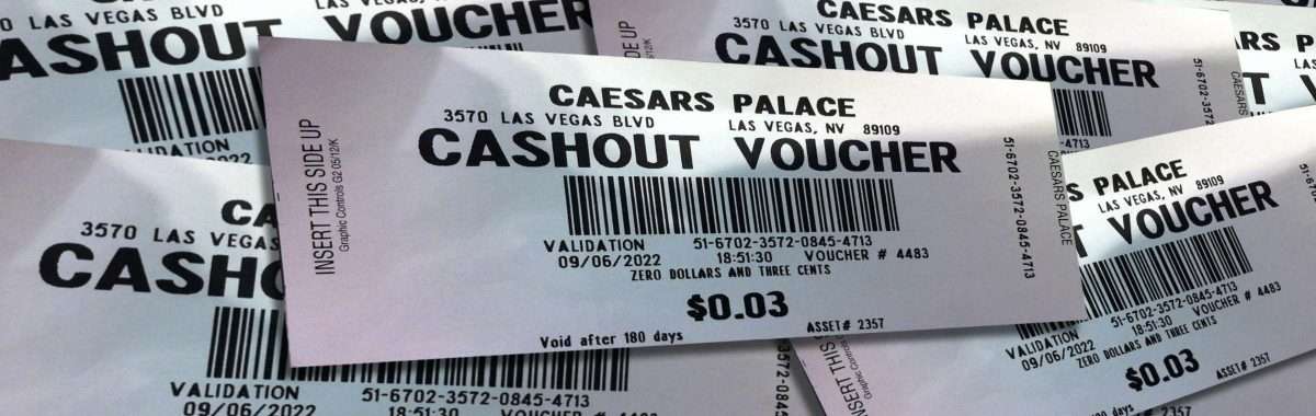 Las Vegas casino cash-out voucher (nabewerking door CasinoNieuws, bron: Sean MacEntee via Wikimedia)