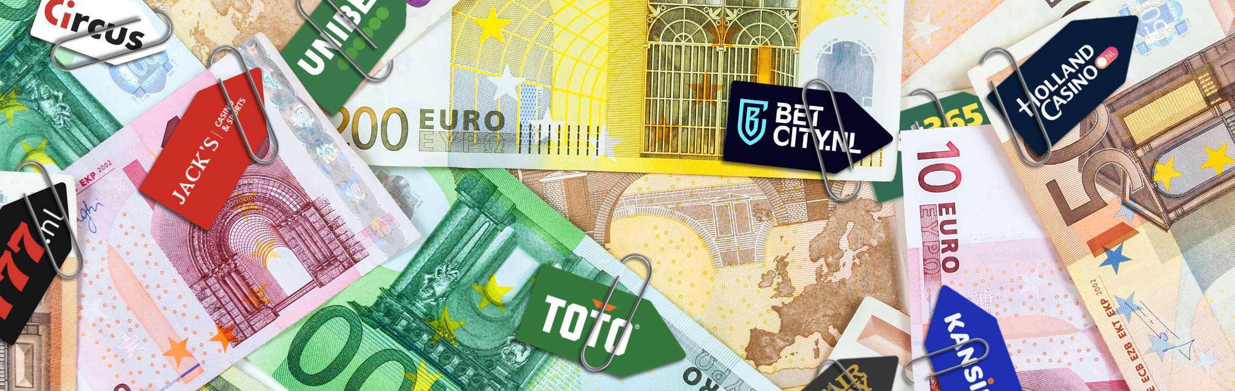 Geld biljetten kansspelbelasting gokmarkt omzet GGR online casino's
