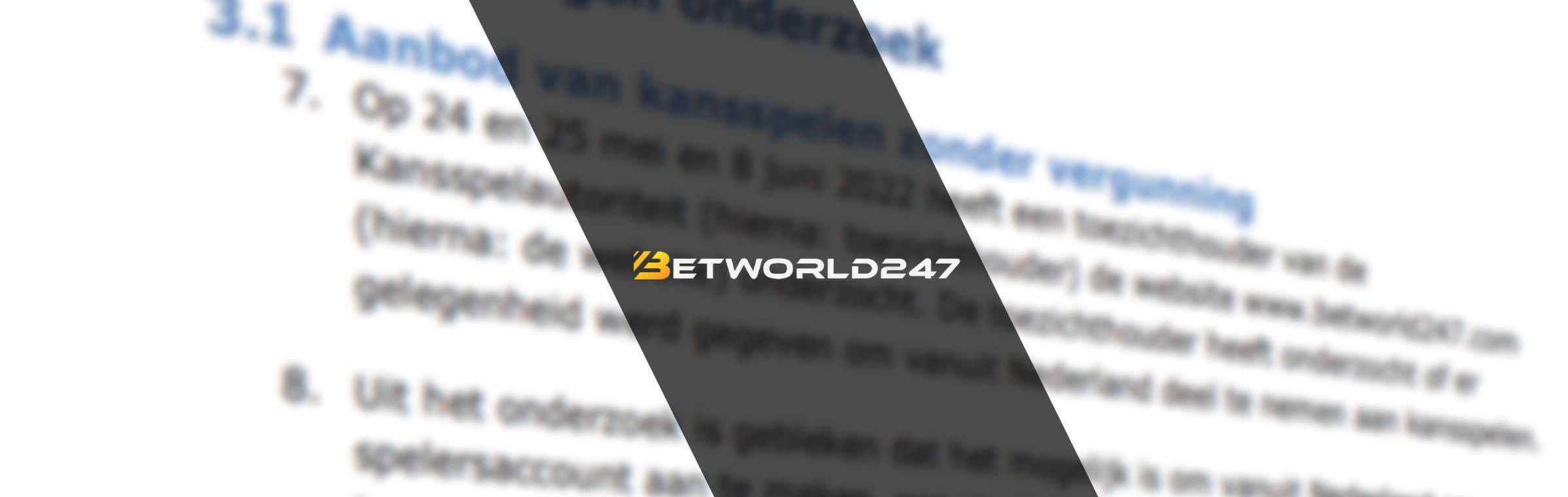 Kansspelautoriteit MKC Limited BetWorld247 boete