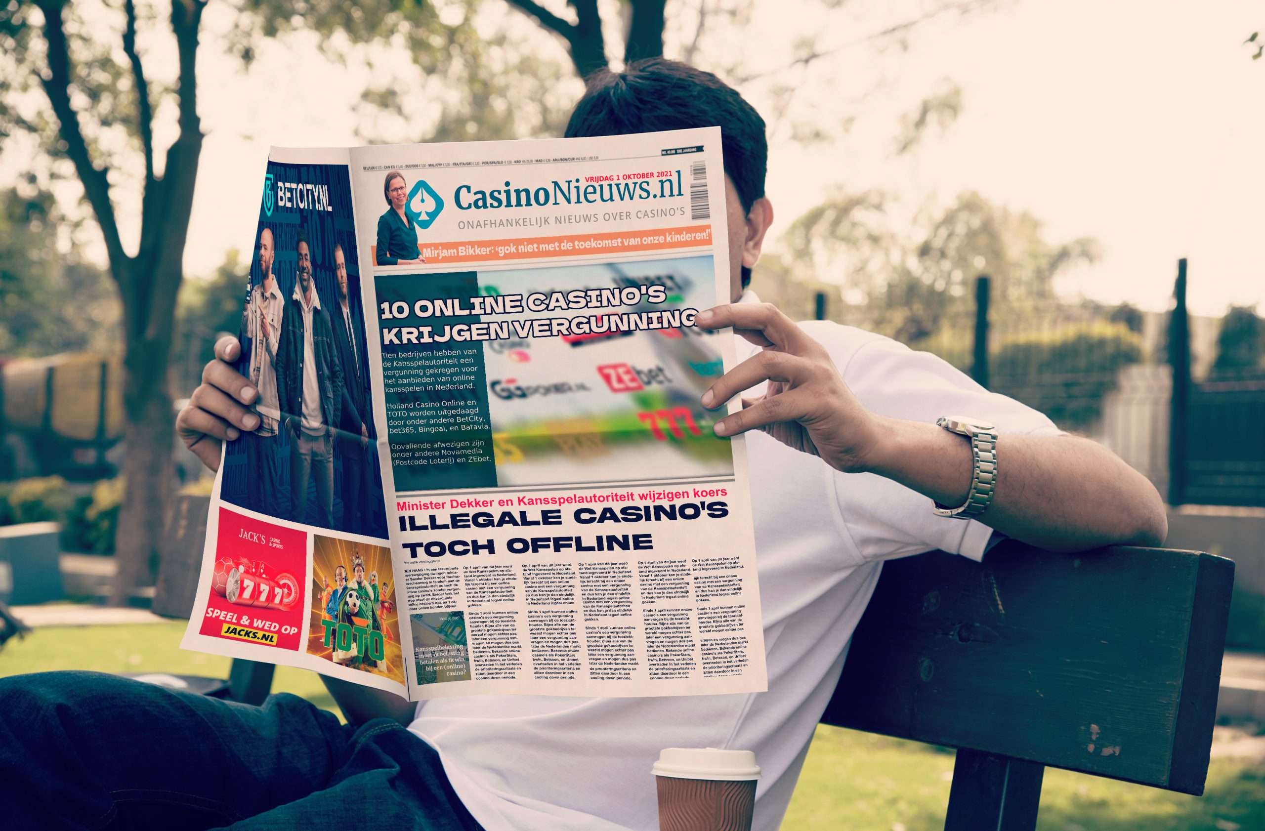 Krant CasinoNieuws.nl mock-up terugblik