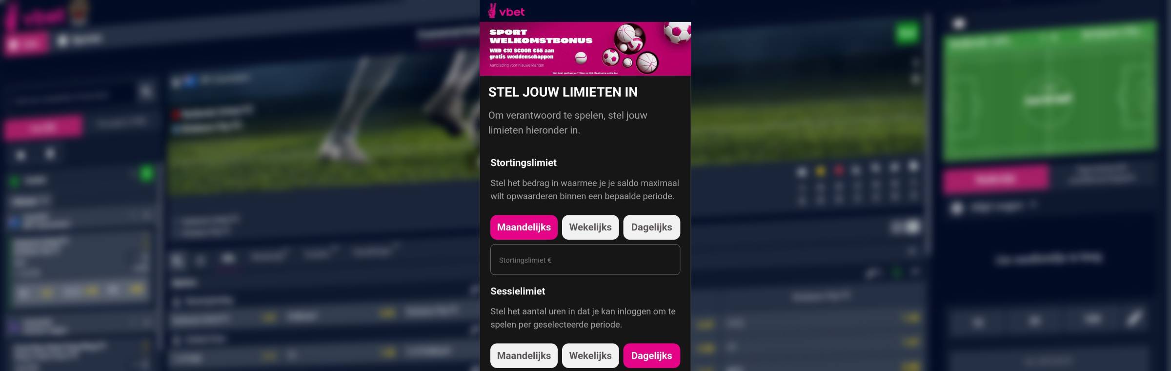 Vbet stap 4 registratie