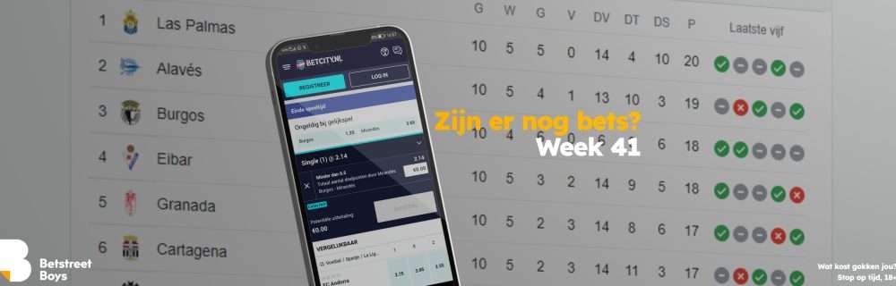 Zijn er nog bets - Week 41