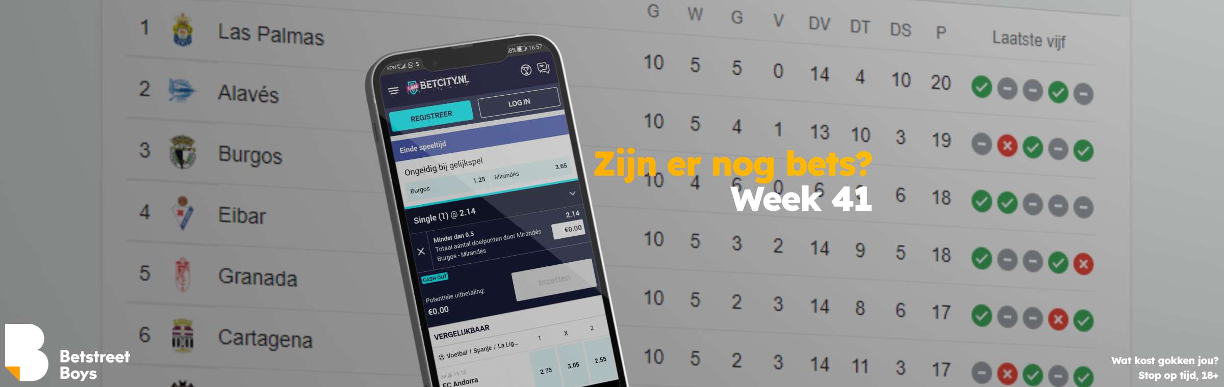 Zijn er nog bets - Week 41