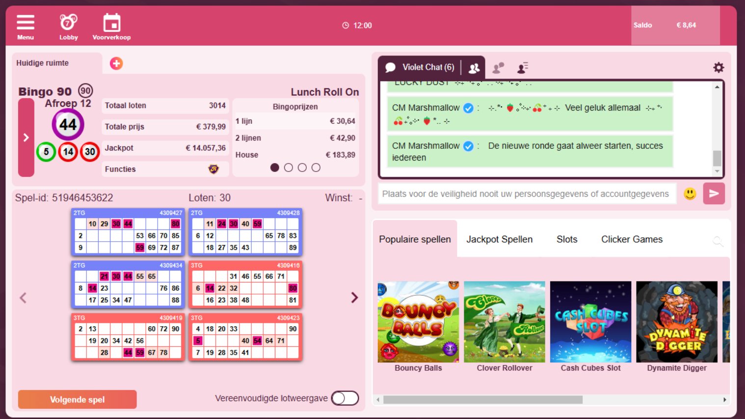 Bingo bezig winnitt bingo 90