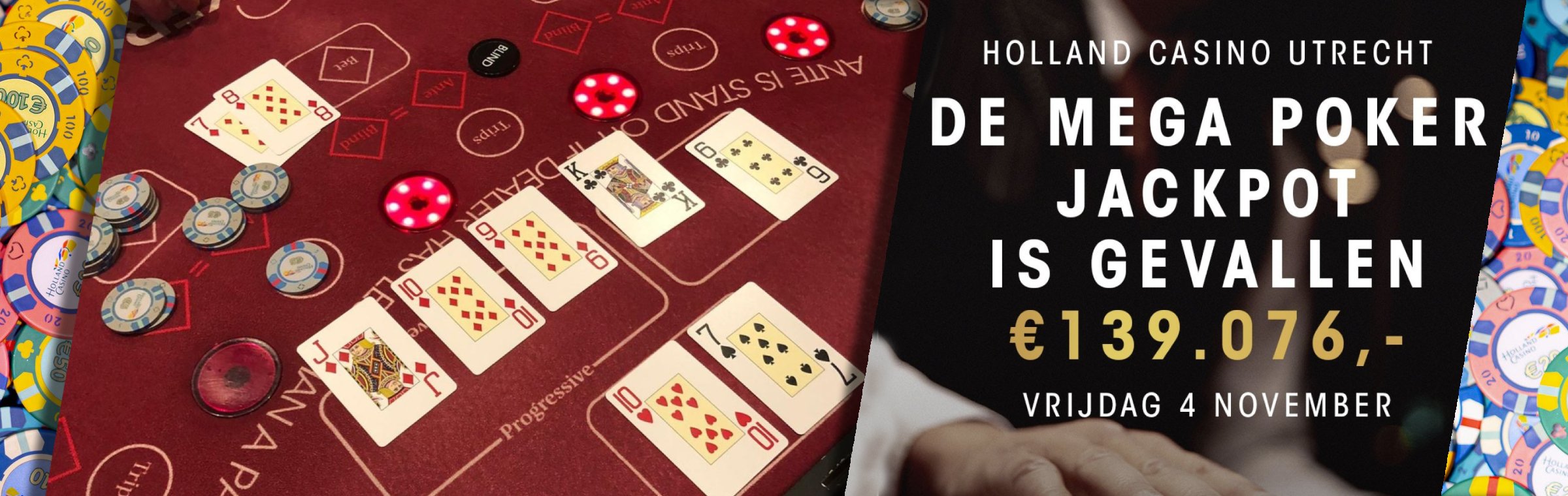 Holland Casino Utrecht jackpot Ultimate Texas Hold'em 3