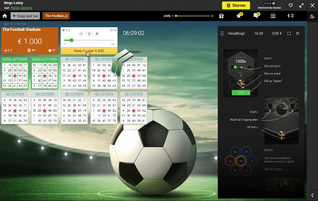 Unibet bingokaarten kopen