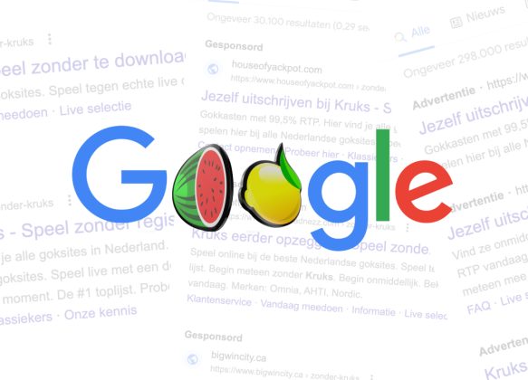 Google Advertenties voor illegale online casino's cruks