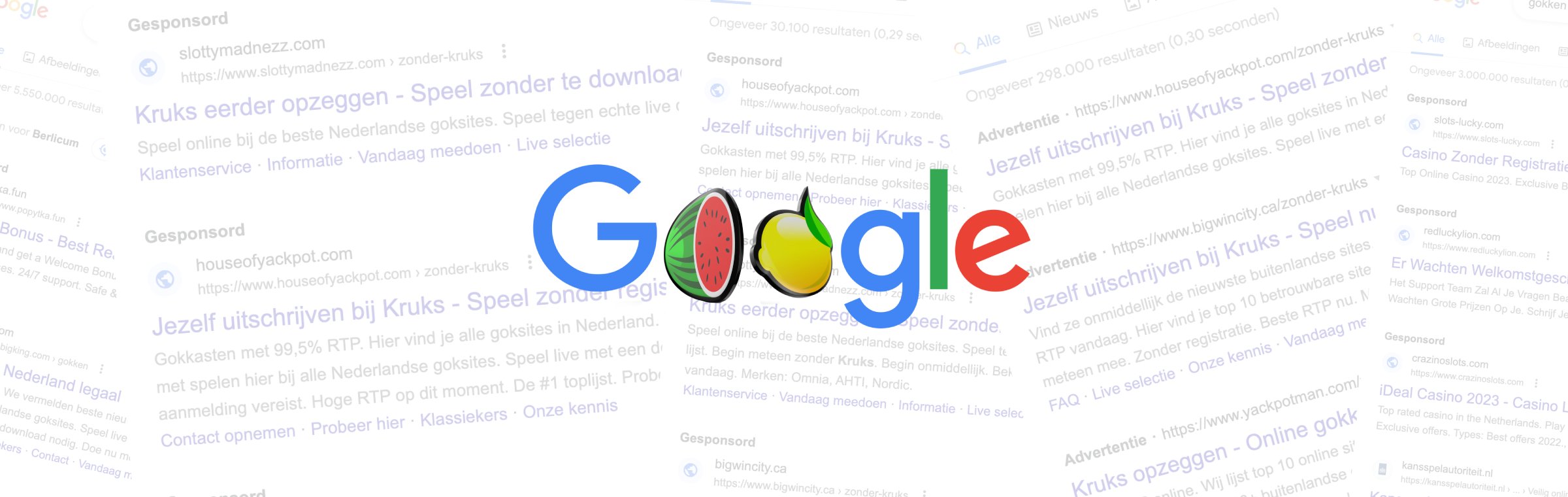 Google Advertenties voor illegale online casino's cruks