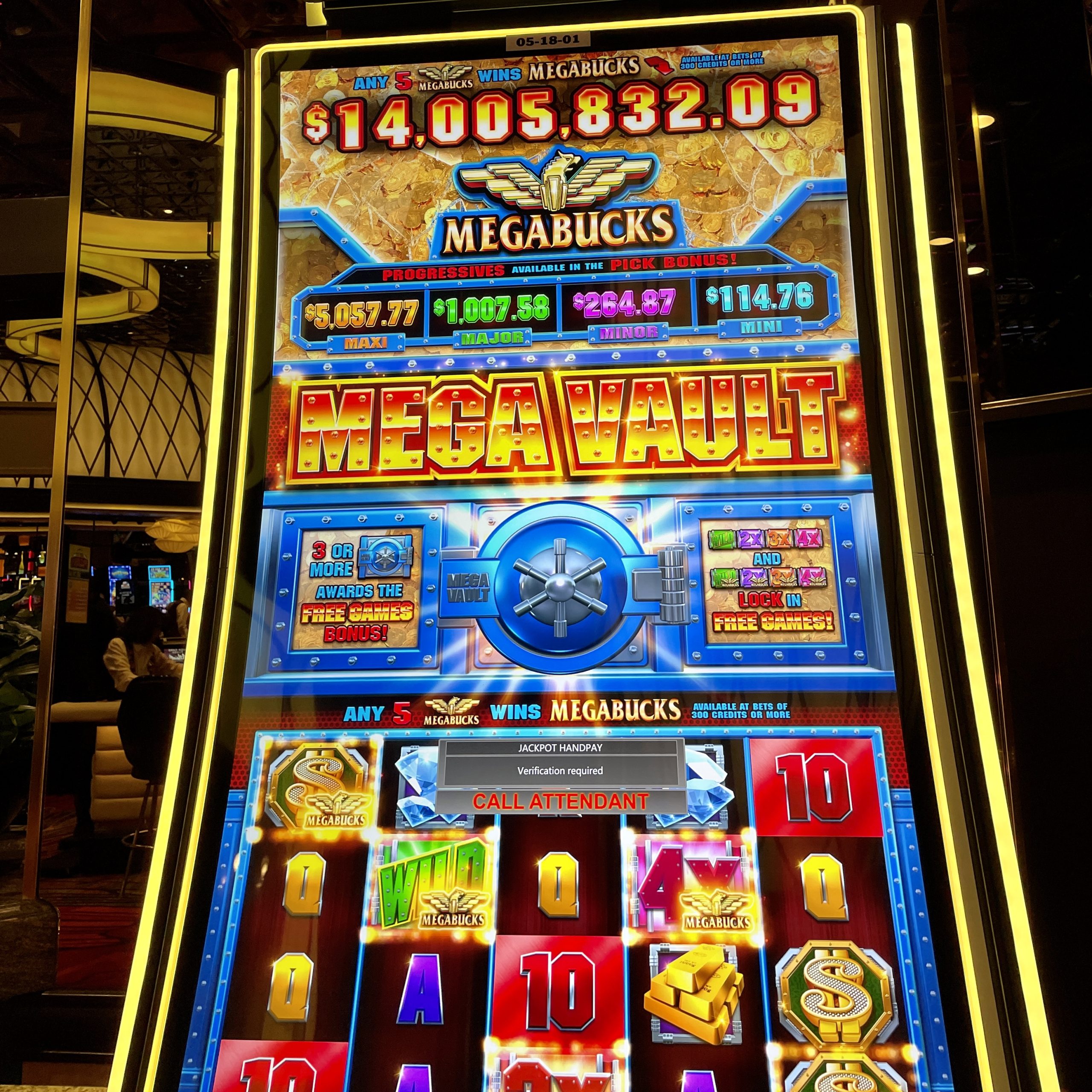Megabucks gokkast slotmachine jackpot reno