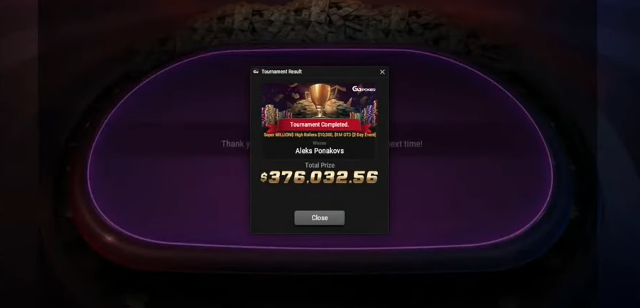 Aleks Ponakovs Super MILLION$