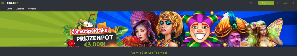 Atomic Slot Lab Toernooi bij ComeOn