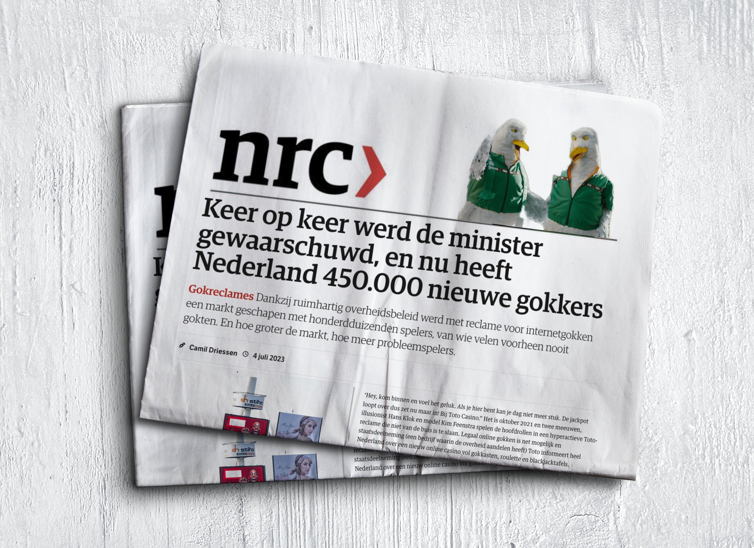 NRC gokken meeuwen