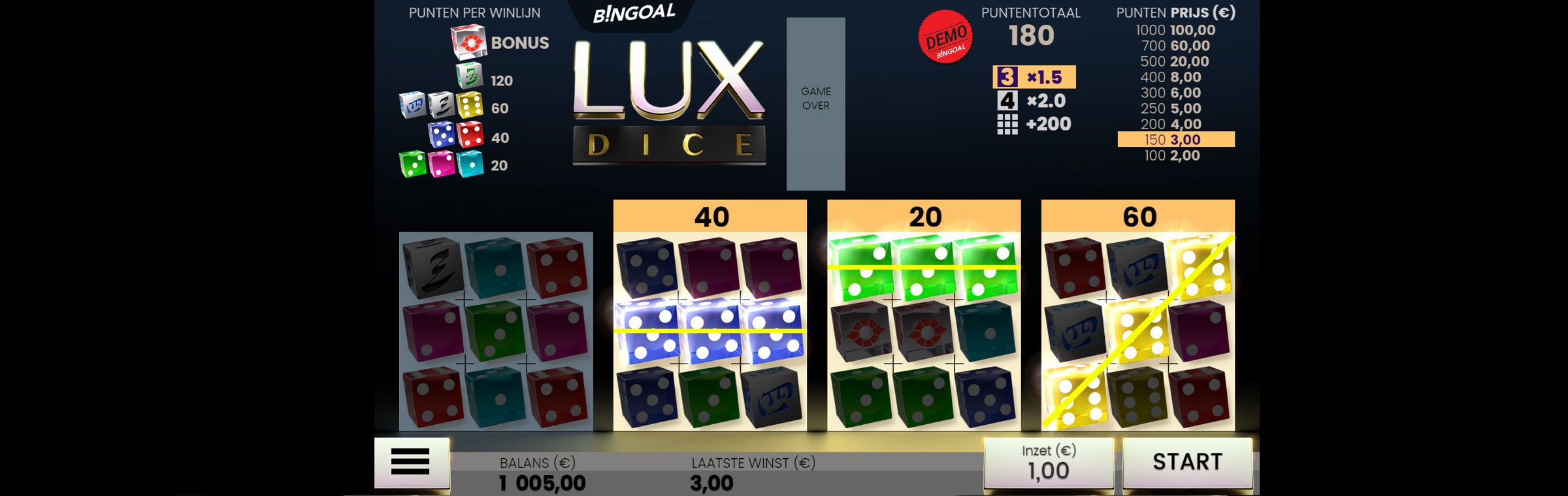 Dice-games-score-van-minimaal-100-punten-behalen