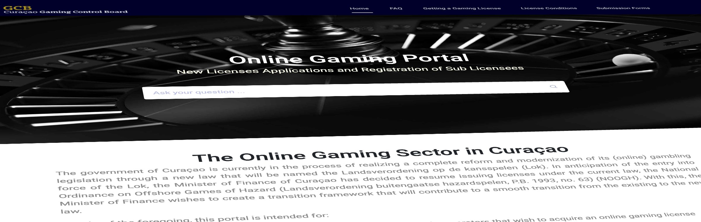 Curaçao vergunning portal