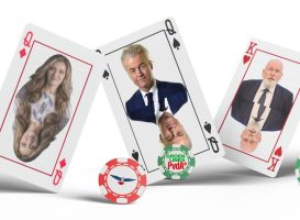 PVV Verkiezingen politieke partijen kaarten mockup chips 2023