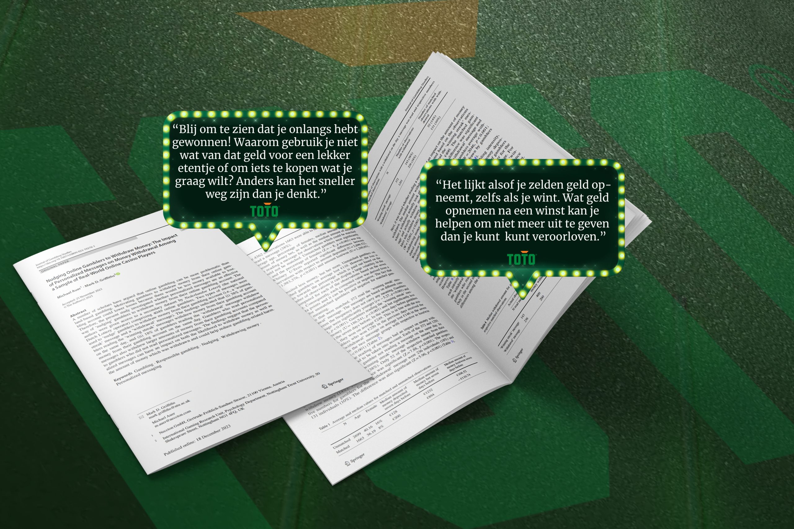 Onderzoek Auer & Griffiths over het aansturen op uitbetalen saldo