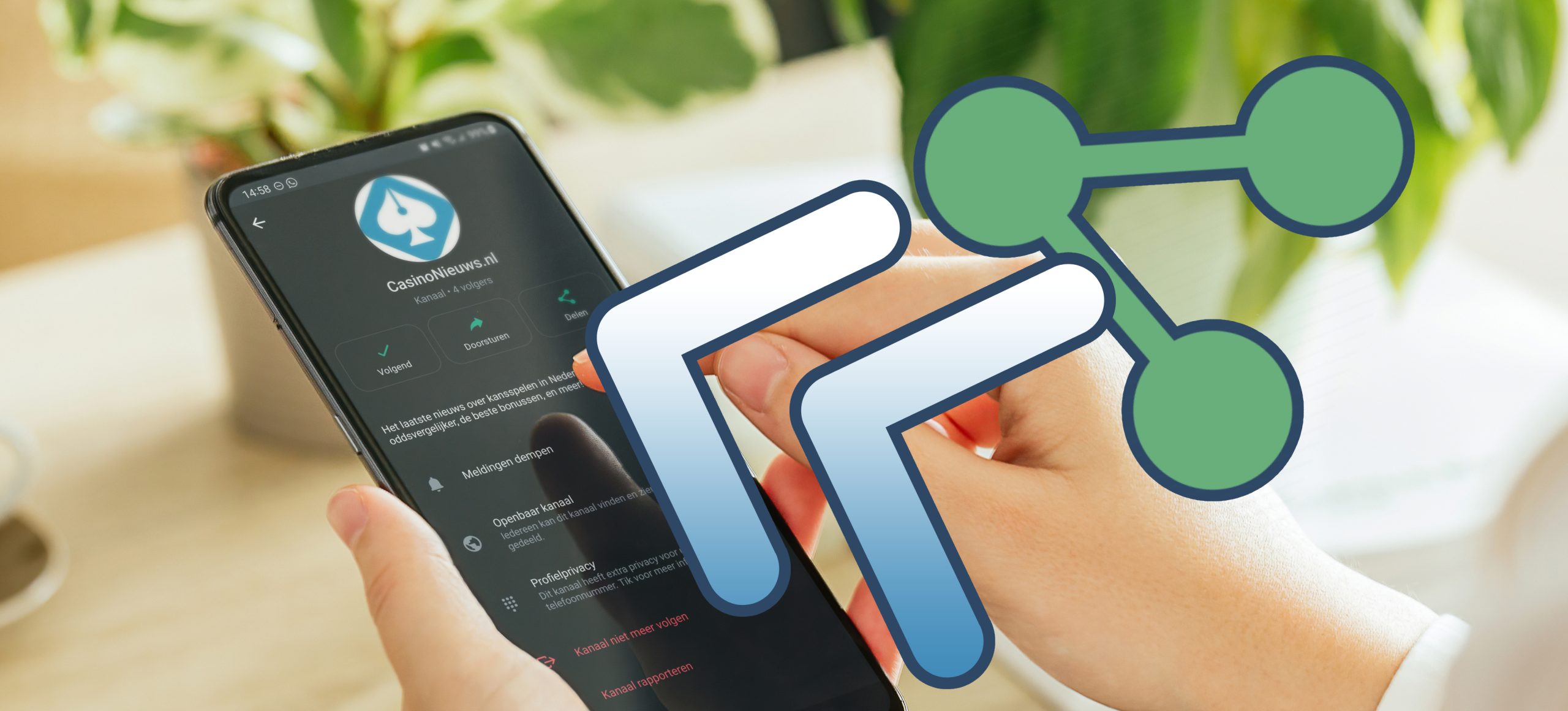 CasinoNieuws.nl WhatsApp kanaal delen