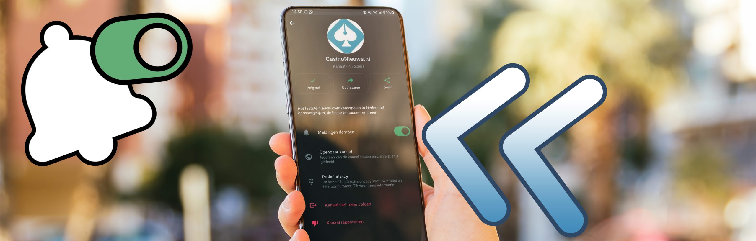 CasinoNieuws.nl WhatsApp kanaal notificaties meldingen aan
