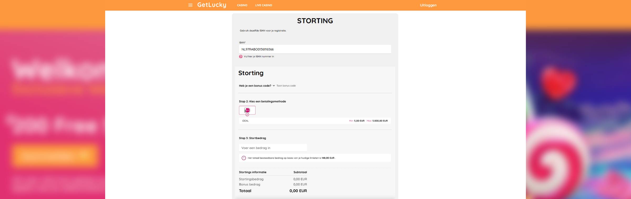 registratie getlucky
